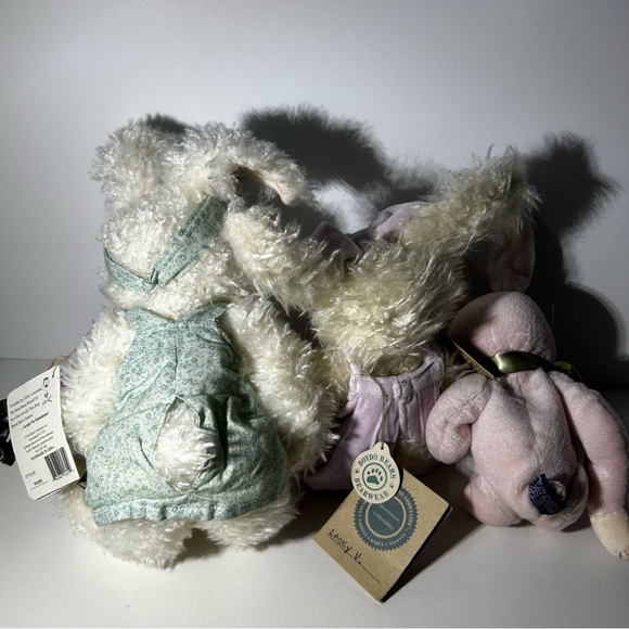 Boyds Bears Juniper Bunnyhugs Easter Bunny Plush Stuffed Plush Rabbit Lot Of 3 - Picture 2 of 9